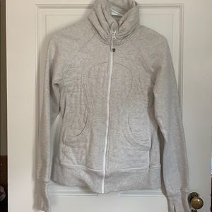 Light grey lululemon zip up jacket